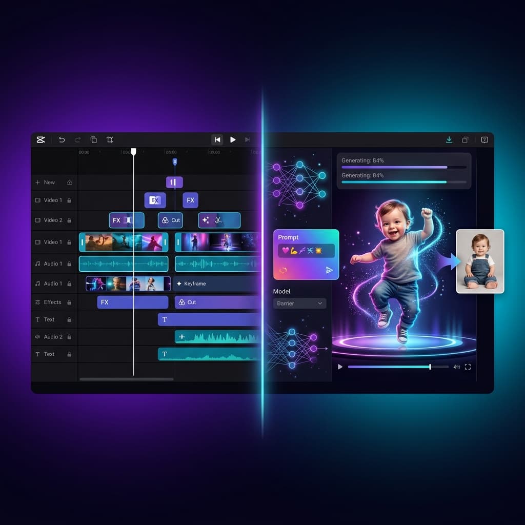 CapCut vs AI Baby Dancer: Editor or Generator?